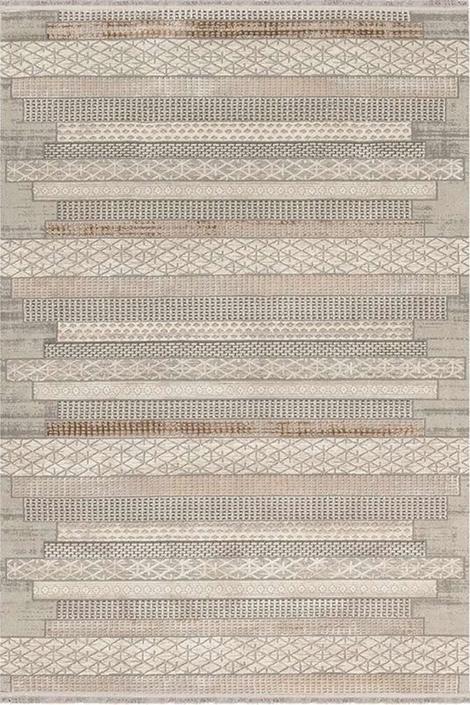 Σετ Χαλιά Κρεβατοκάμαρας 3Τμχ. Palma 25536 Grey-Beige New Plan SET(2 67X150&amp;67X210) Polypropylene-Polyester