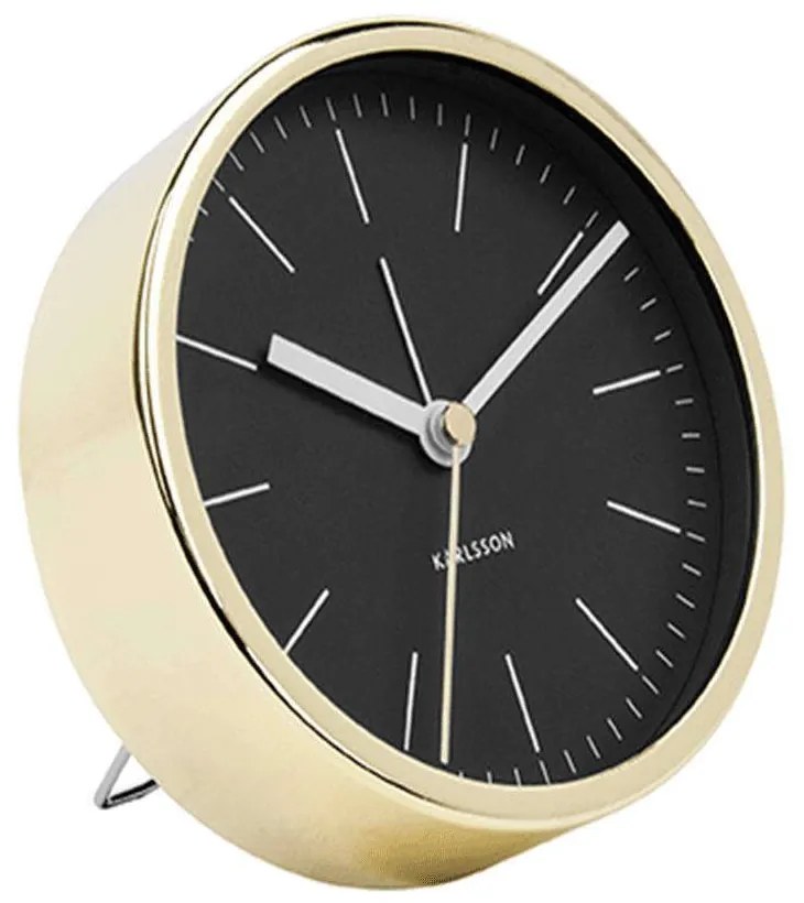 Επιτραπέζιο Ρολόι - Ξυπνητήρι Minimal KA5683BK Φ10cm Black Karlsson Metal