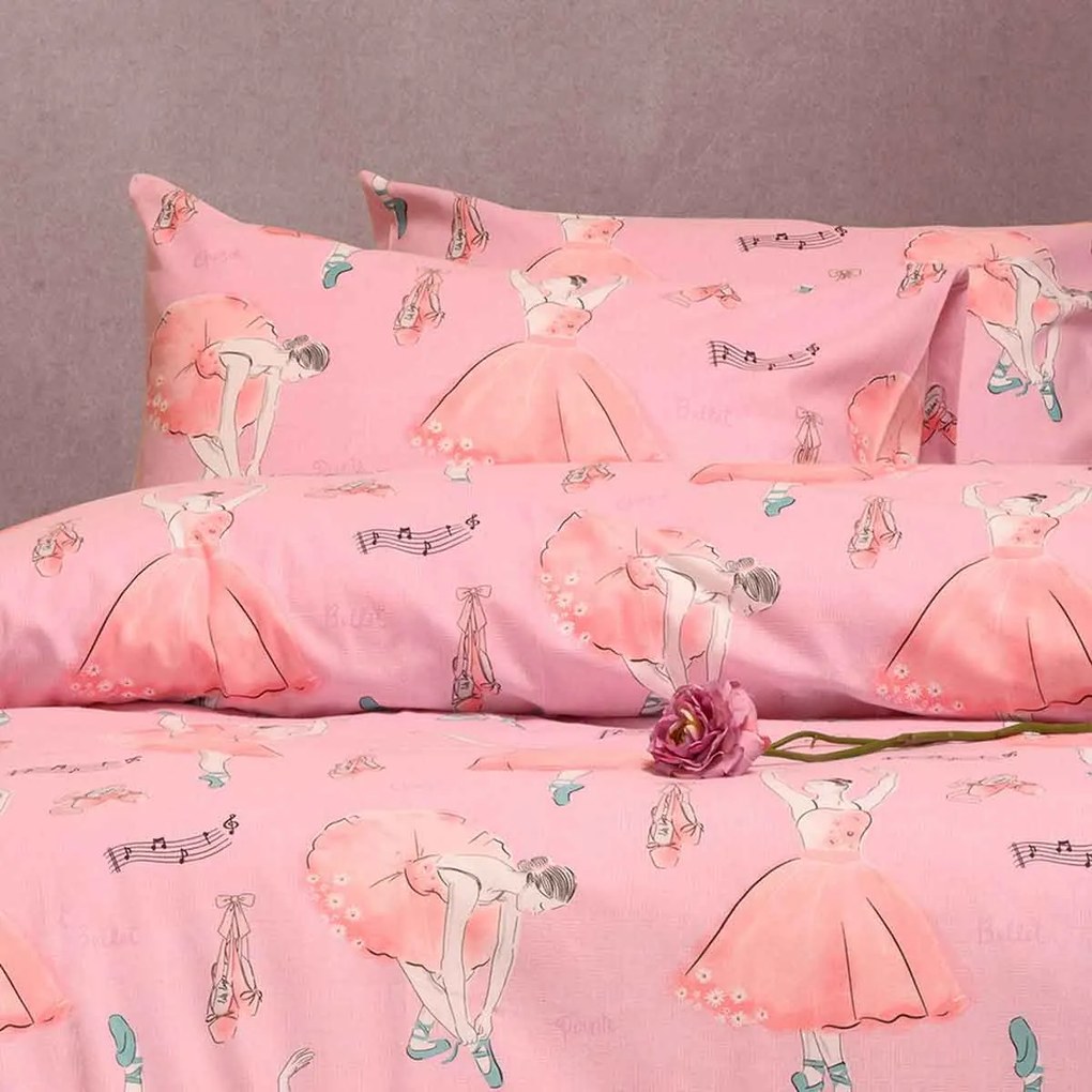 Ζεύγος Φανελένιες Μαξιλαροθήκες (50x70) Melinen Winter Line Ballet Pink
