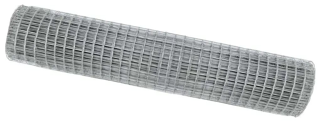 vidaXL Φράχτης Εuro Ασημί 1.4 x 10 m Χάλυβας με θερμή επιμετάλλωση
