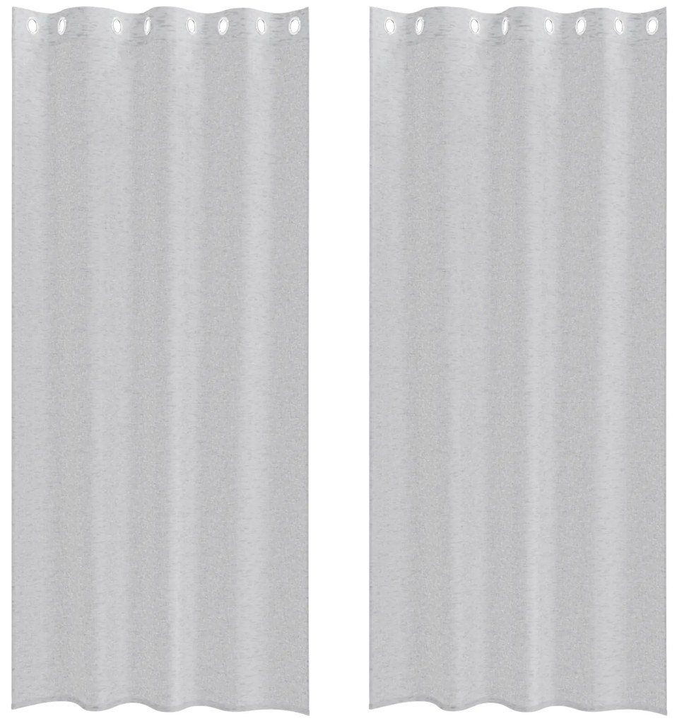 vidaXL Κουρτίνες 2 pcs Ανοιχτό γκρι 140 x 260 εκ. Πολυεστέρας