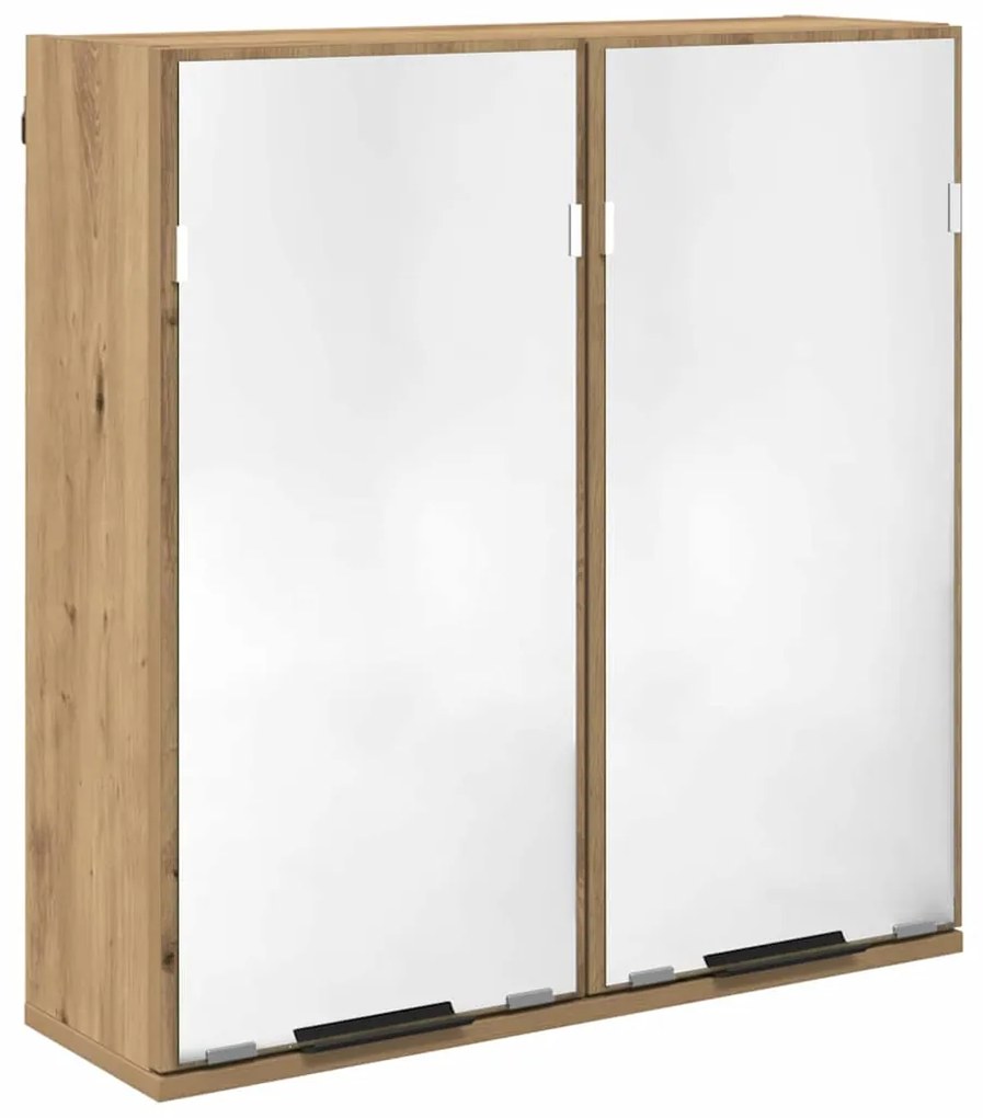 vidaXL Σετ Ντουλαπιών Μπάνιου με ράφι Artisan Oak Επεξεργασμένο ξύλο