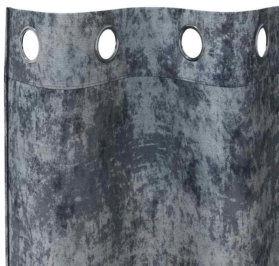 vidaXL Κουρτίνα με κουρτίνες 2 pcs Ασημί γκρι 140 x 140 cm Βελούδο