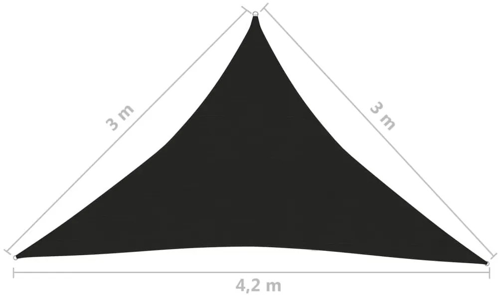 Πανί Σκίασης Μαύρο 3 x 3 x 4,2 μ. από HDPE 160 γρ./μ² - Μαύρο