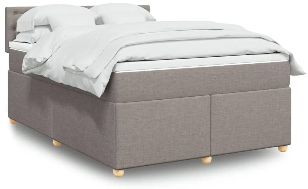 ΚΡΕΒΑΤΙ BOXSPRING ΜΕ ΣΤΡΩΜΑ TAUPE 140X200 ΕΚ. ΥΦΑΣΜΑΤΙΝΟ 3289021