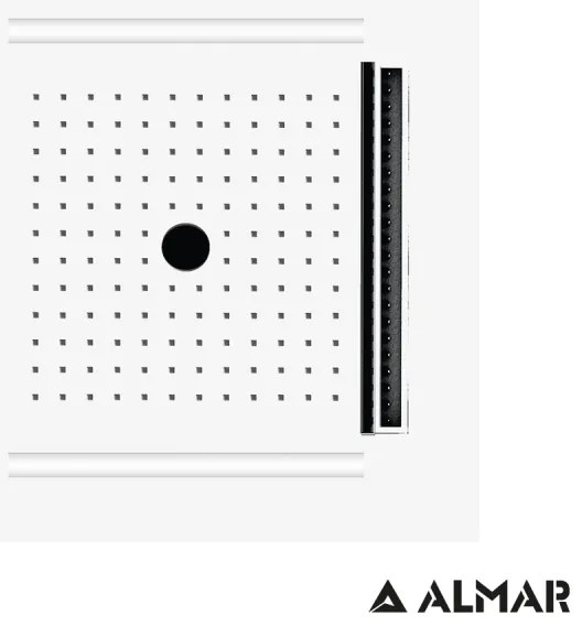 Almar White Matt PVD Κεφαλή Χρωματοθεραπείας εντοιχισμού οροφής 3 ροών E044259-300