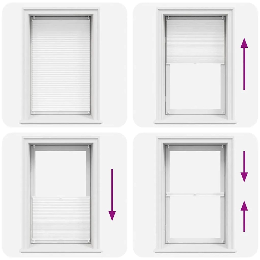 Πλισέ ρόλερ σκίασης 70x150cm Λευκό