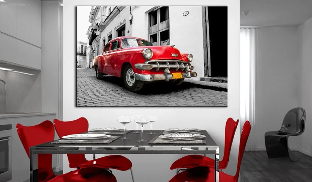 Πίνακας - Cuban Classic Car (Red) 120x80