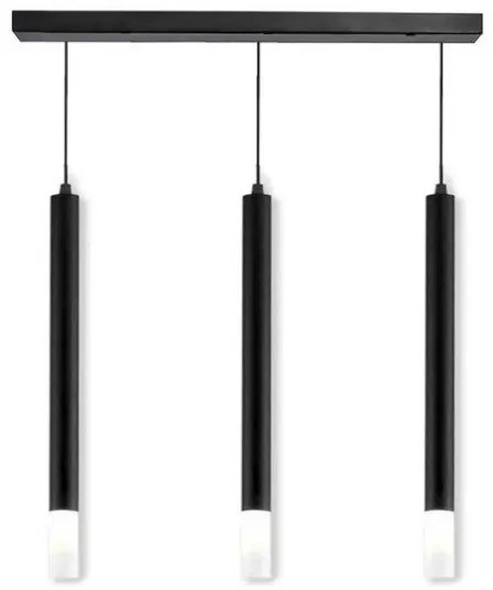 Κρεμαστό Φωτιστικό Οροφής 100-01224-07BR Luma-100-01224-07BR-BLACK-Μαύρο 100-01224-07BR-BLACK