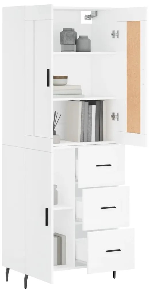 vidaXL Ντουλάπι Λευκό 69,5x34x180 εκ. από Επεξεργασμένο Ξύλο