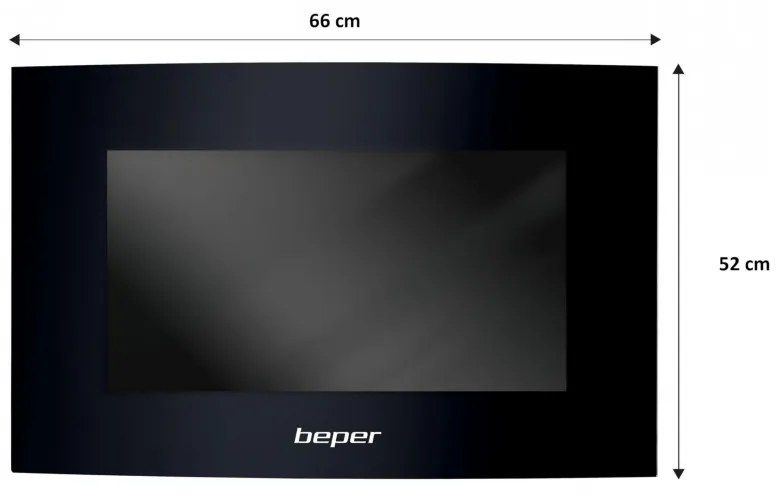 Ηλεκτρικό τζάκι Beper RI.503, 2000W, 5 ρυθμίσεις, 3D φλόγα, Επιτοίχια τοποθέτηση, Εβδομαδιαίος χρονοδιακόπτης, Τηλεχειριστήριο, Μαύρο