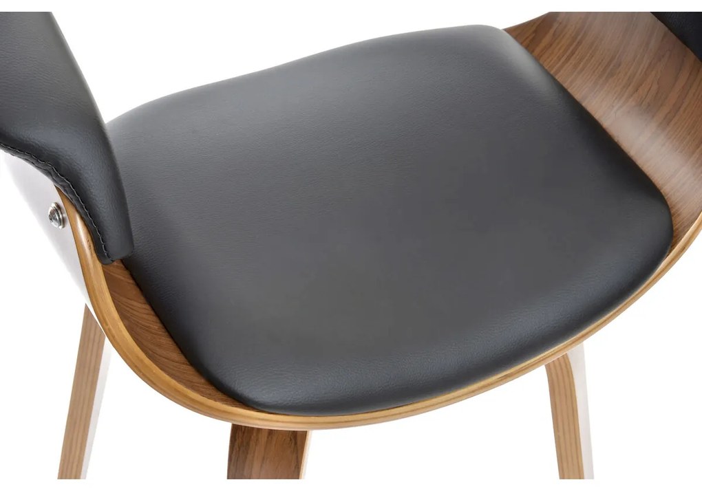 Καρέκλα Τραπεζαρίας DKD Home Decor Καφέ Μαύρο 61 x 46 x 78 cm