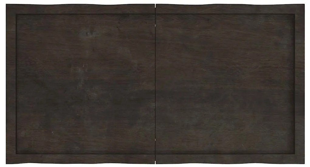 vidaXL Επιφ Τραπεζιού Αν Καφέ 120x60x(2-6)εκ.Ακατέργ. Μασίφ Ξύλο Δρυός