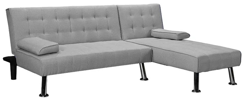 Intrahome Γωνιακός καναπές-κρεβάτι αναστρέψιμος Brisk Intrahome γκρι ύφασμα 200x146x75εκ | SKU: INTRAPA-146111170