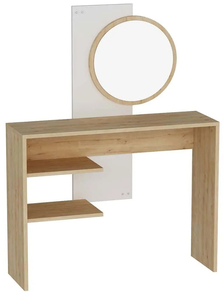 Τουαλέτα Με Καθρέπτη Dali 550ARN3512 96x29,6x130cm White-Oak