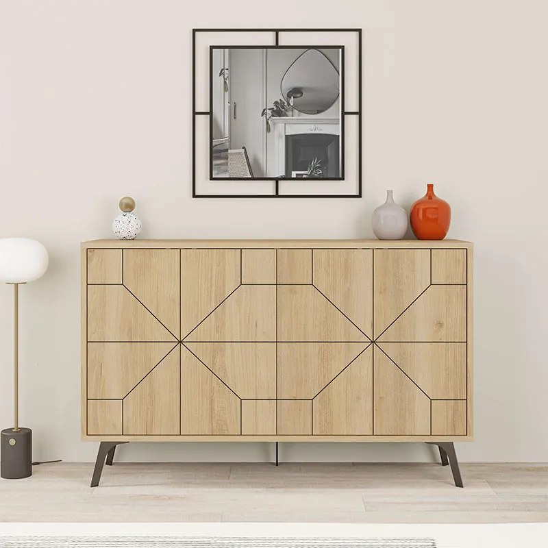 Μπουφές Dune Megapap χρώμα φυσικό οξιάς 123x35x77,4εκ.
