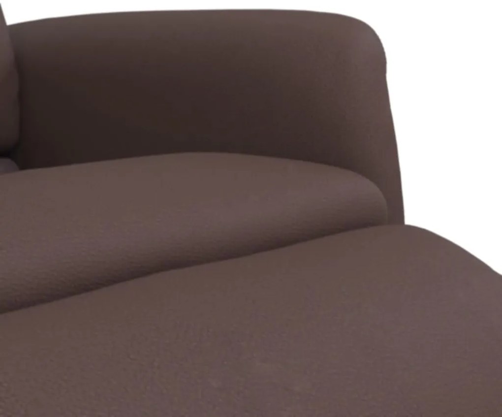 vidaXL Πολυθρόνα Ανακλινόμενη με Υποπόδιο Καφέ από Συνθετικό Δέρμα