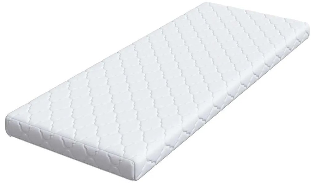 vidaXL Στρώμα με Επίστρωμα Καρύδας Λευκό 200 x 70 εκ PU Αφρός