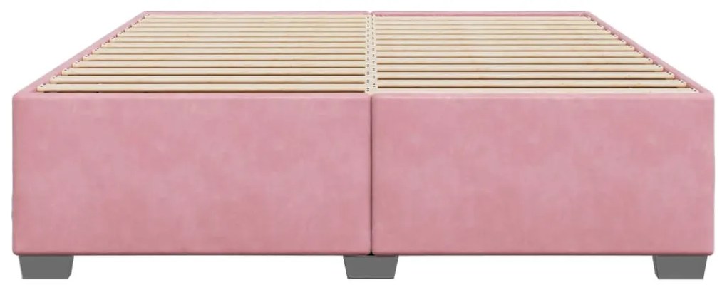 vidaXL Πλαίσιο Κρεβατιού Ροζ 180x200 εκ. Βελούδινο
