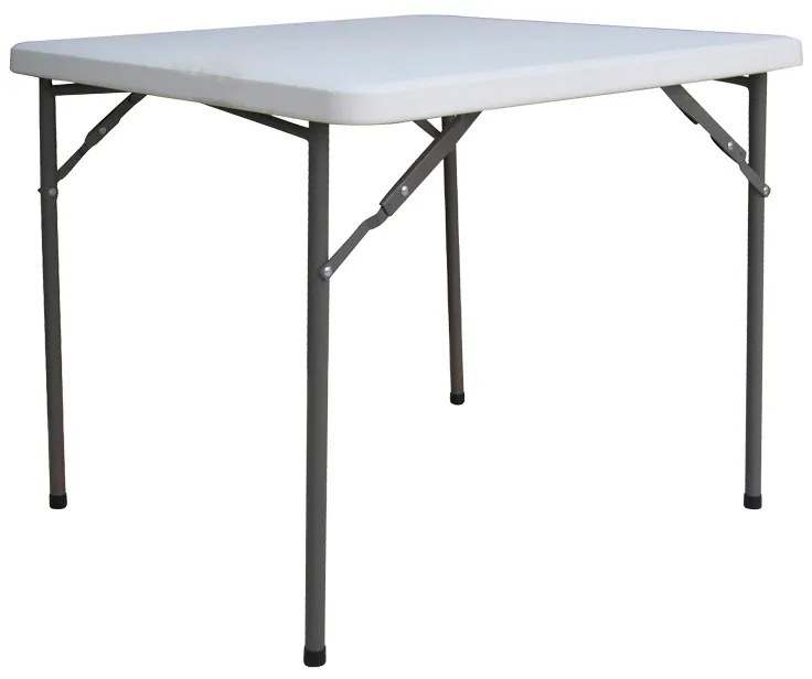 Τραπέζι catering Comfort pakoworld πτυσσόμενο σε λευκή απόχρωση 80x80x74εκ (1 τεμάχια)