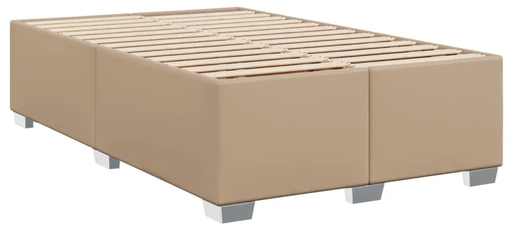 vidaXL Κρεβάτι Boxspring με Στρώμα Καπουτσίνο 80x200 εκ. Συνθ. Δέρμα