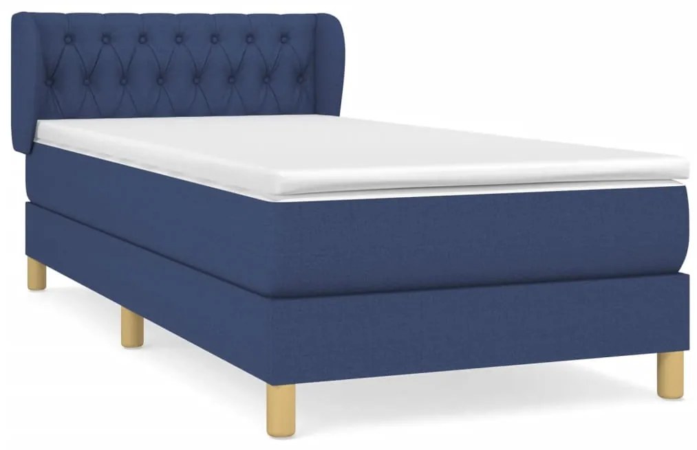 ΚΡΕΒΑΤΙ BOXSPRING ΜΕ ΣΤΡΩΜΑ ΜΠΛΕ 90X190 ΕΚ.ΥΦΑΣΜΑΤΙΝΟ 3127011