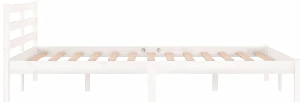 vidaXL Πλαίσιο Κρεβατιού Λευκό 120 x 200 εκ. από Μασίφ Ξύλο Πεύκου