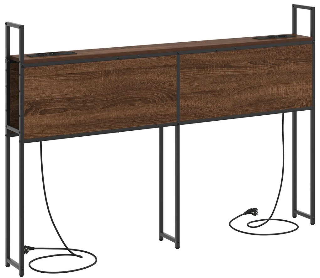 vidaXL Κεφαλάρι Αποθήκης Καφέ δρυς 135 cm Επεξεργασμένο ξύλο