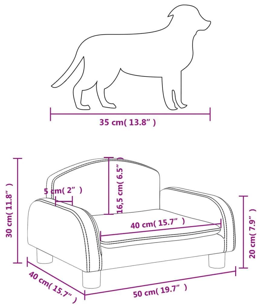 Κρεβάτι Σκύλου Ανοιχτό Γκρι 50 x 40 x 30 εκ. Υφασμάτινο - Γκρι