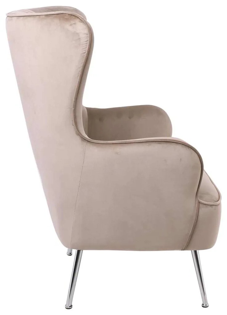 Πολυθρόνα CROMA Ύφασμα Καφέ Velure 76x80x104cm