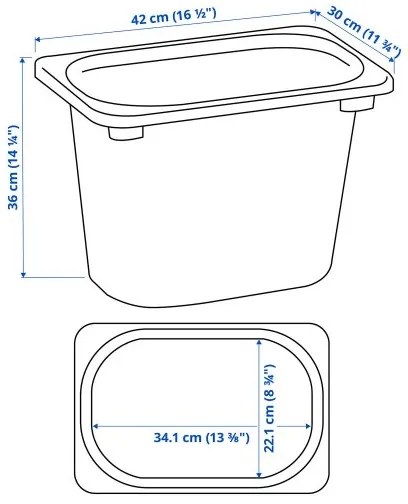 TROFAST κουτί αποθήκευσης, 42x30x36 cm 305.820.87