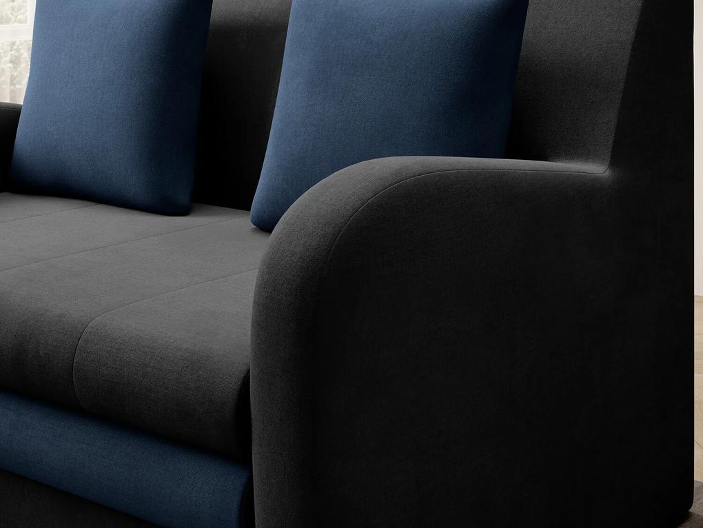 Καναπές κρεβάτι Elyria 151, Αποθηκευτικός χώρος, Μπλε, Γκρι, 85x130x103cm, 74 kg, Πόδια: Πλαστική ύλη, Ξύλο: Πεύκο | Epipla1.gr