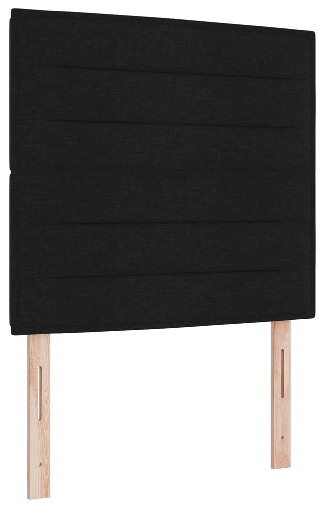 vidaXL Κρεβάτι με Στρώμα Μαύρο 80x200 cm Υφασμάτινο