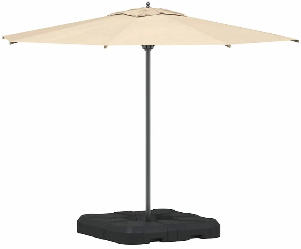 vidaXL Σετ Βάσης Ομπρέλας 2 pcs Μαύρο 88.5 x 88.5 x 12 εκ. Πλαστικό