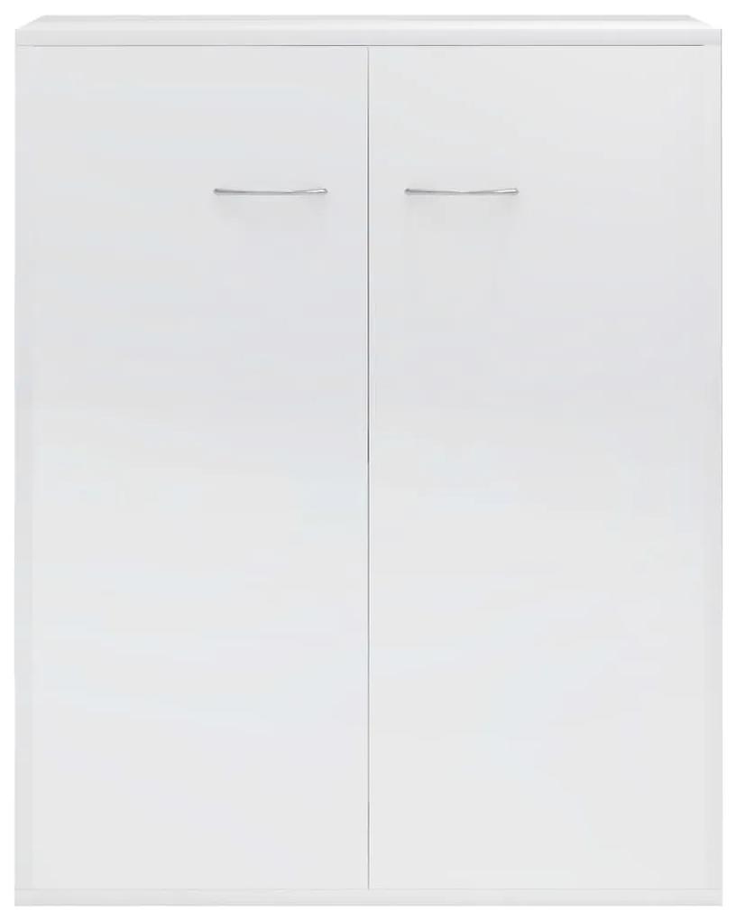 vidaXL Ντουλάπι Γυαλιστερό Λευκό 60 x 30 x 75 εκ. από Μοριοσανίδα