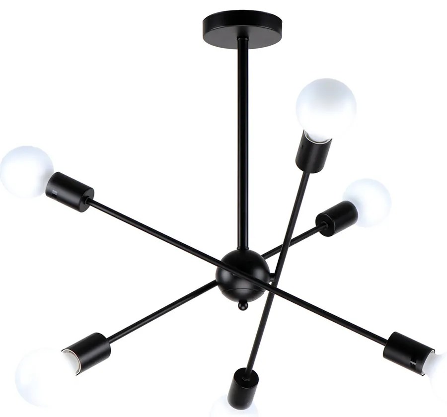 Φωτιστικό Οροφής Πολύφωτο Homelighting Gwen 77-8091 Black