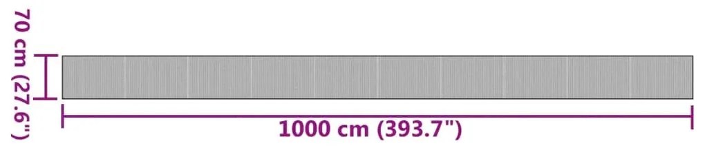 Χαλί Ορθογώνιο Σκούρο Καφέ 70 x 1000 εκ. Μπαμπού - Καφέ