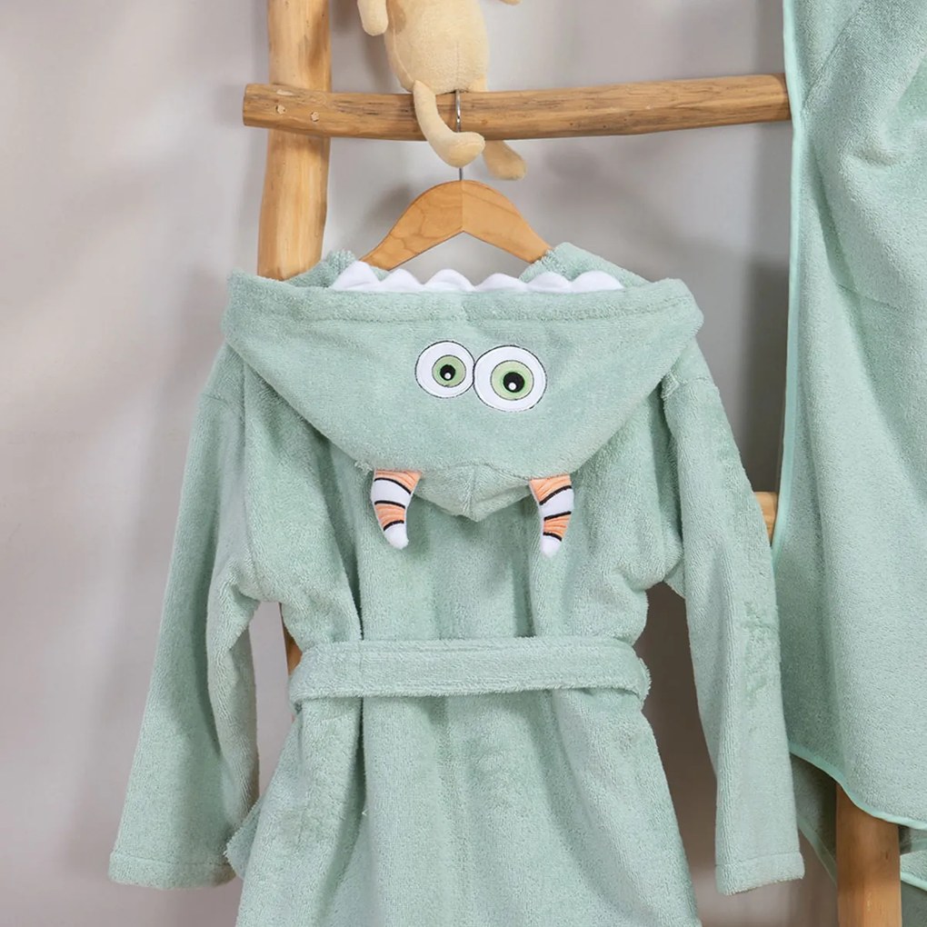 Βρεφικό Μπουρνούζι Nef-Nef Homeware Alphabet Monster Πράσινο Νο02