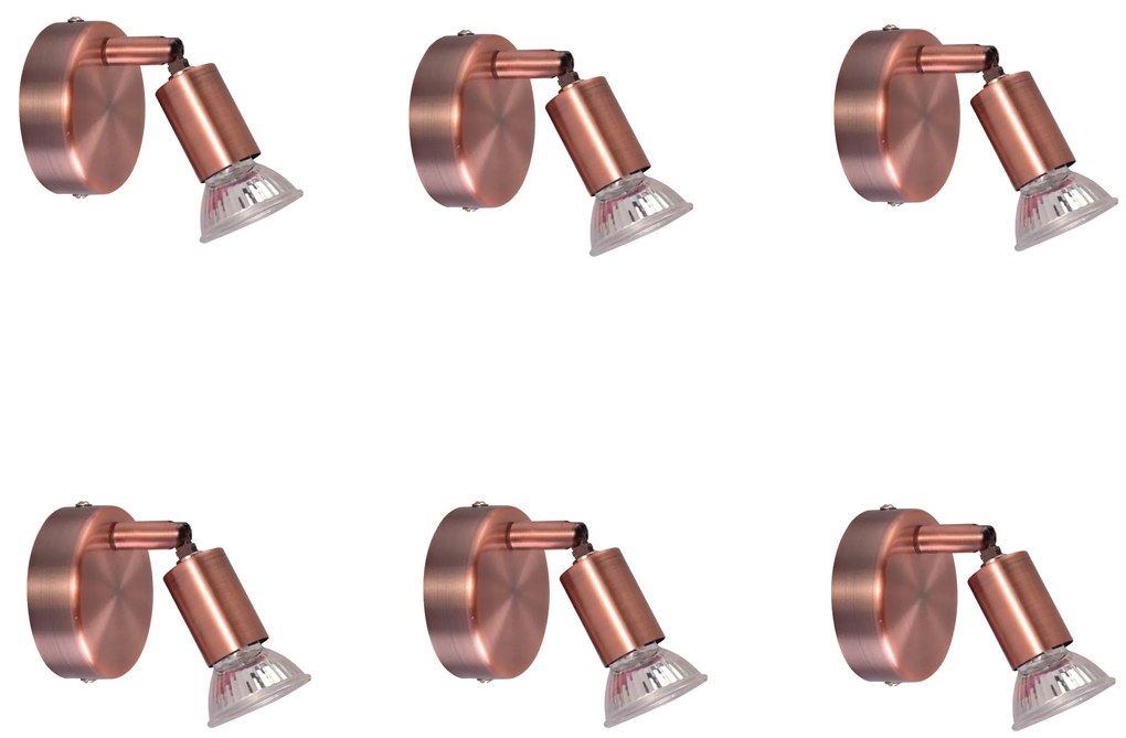 SE 140-C1 (x6) Saba Packet Copper adjustable spotlight+