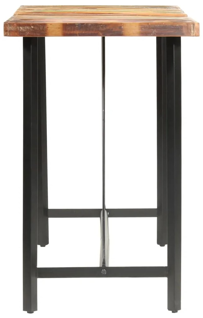 vidaXL Σετ Επίπλων Μπαρ 7 Τεμ. Μασίφ Ανακυκλωμένο Ξύλο/ Γνήσιο Δέρμα