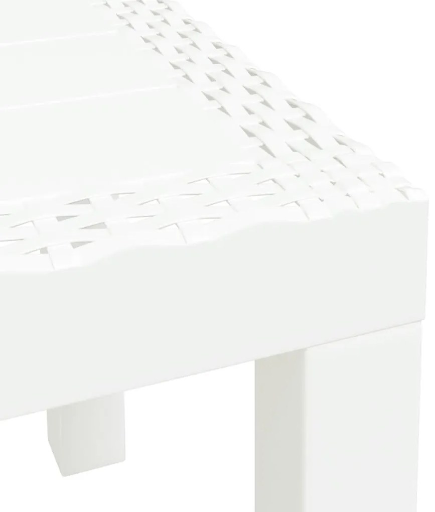 vidaXL Τραπέζι Κήπου Λευκό 59 x 47 x 40 εκ. Πολυπροπυλένιο