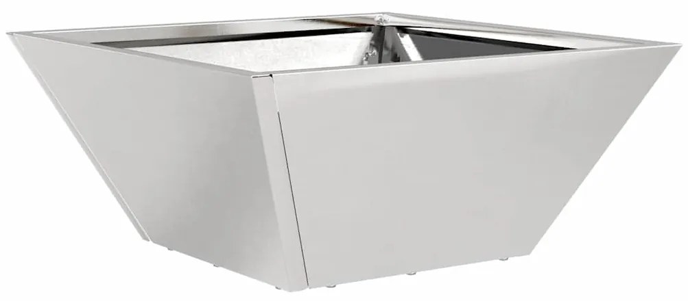 vidaXL Γλάστρα Κήπου 5 pcs Ασημί 35 x 35 x 15 εκ. Ανοξείδωτο ατσάλι