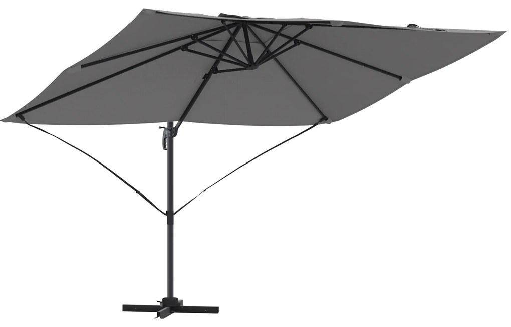 vidaXL Καντιλεβέ Ομπρέλα Roma Ανθρακί 352x251x260 εκ. Αλουμίνιο