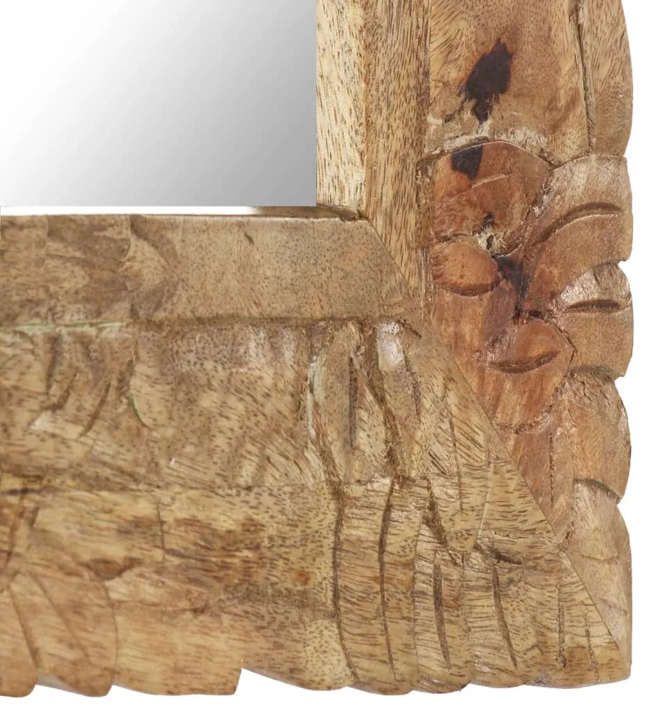 vidaXL Καθρέφτης 50 x 50 εκ. από Μασίφ Ξύλο Μάνγκο