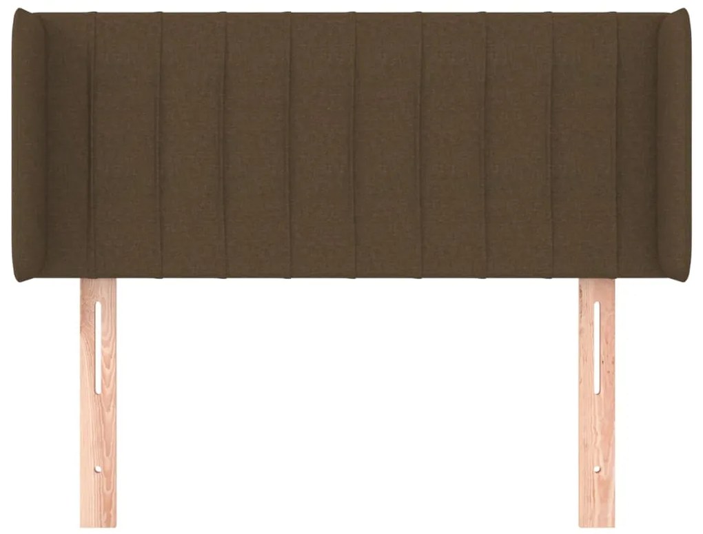 vidaXL Κεφαλάρι με Πτερύγια Σκούρο Καφέ 93x16x78/88 εκ. Υφασμάτινο