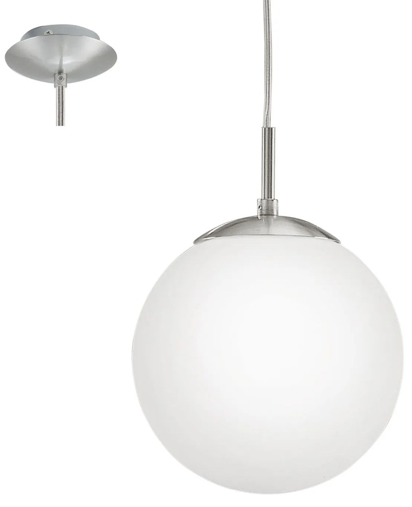 Φωτιστικό Οροφής Rondo 85261 White Eglo Metal, Glass