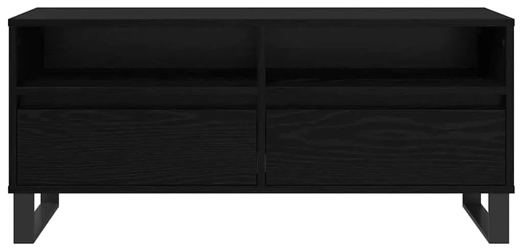 vidaXL Ντουλάπι TV με συρτάρι Μαύρη Οξυά 100 x 34,5 x 44,5 εκ.