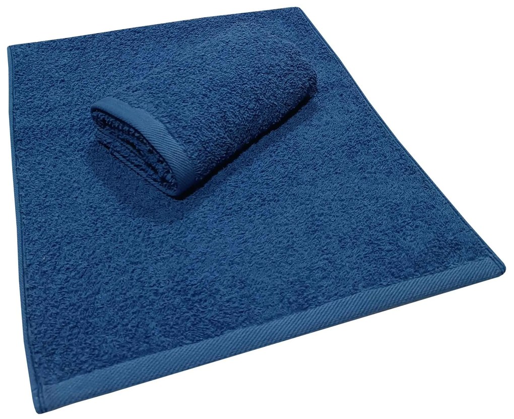 Πετσέτα Βαμβακερή Χειρός 30x50εκ. Royal Blue Komvos Home 7001419-20