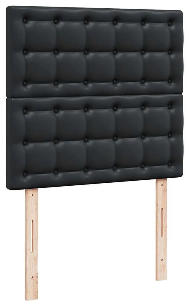 Οθωμανικό κρεβάτι με στρώματα Μαύρο 180x200cm Faux Leather - Μαύρο