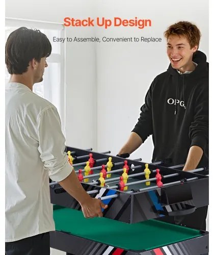 VEVOR 122cm Air Hockey Table 4-in-1 Combo Game Table Foosball Ping Pong Billiard